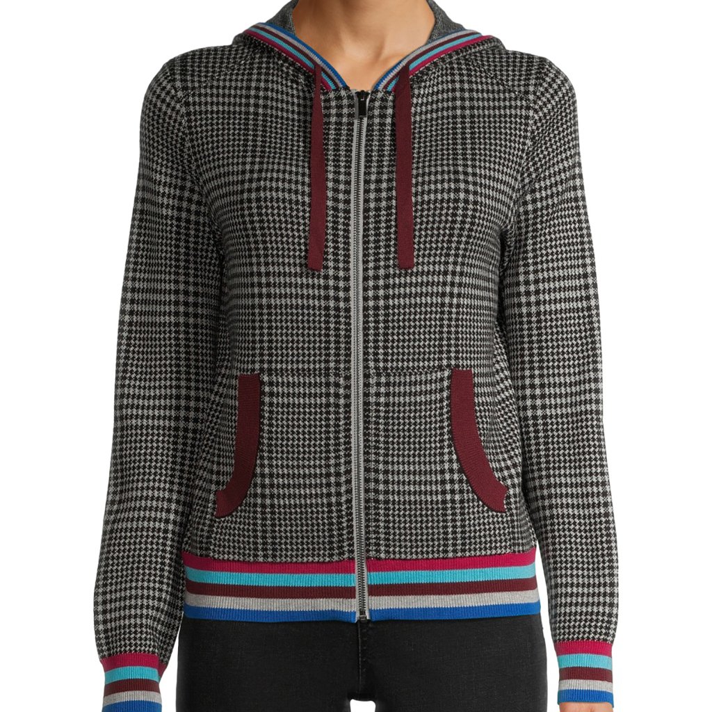 New Plaid Hooded Sweater/Jacket